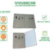 Miếng dán tường Inox - Móc dán tường Vivudecor siêu chịu lực siêu dính