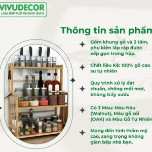kệ đựng gia vị gỗ