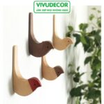 Móc treo quần áo gỗ hình con chim – VIVUDECOR MQ07