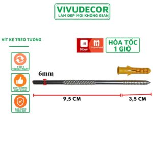Chốt Âm Kệ Treo Tường VIVUDECOR: Phụ Kiện Đinh Vít Lắp Kệ Gỗ Âm Tường Hiện Đại