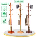 Cây Treo Quần Áo VIVUDECOR CT12 100% Gỗ Tự Nhiên – Sự Kết Hợp Hoàn Hảo cho Không Gian Phòng
