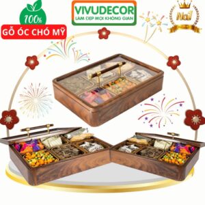 Khay Mứt Tết, Bánh Kẹo Bằng Gỗ - Sang Trọng Cho Tết 2026